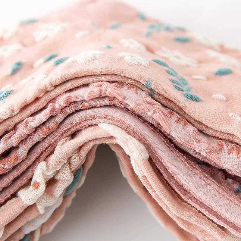 Damen Baumwollsocken – 3D Blumenstil – 5er Set