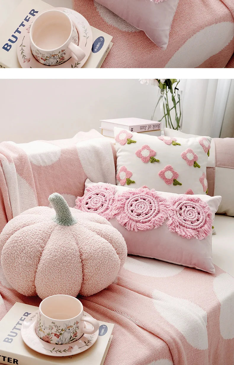 Dekokissenbezug – Gestickter Polyester Quadrat (45X45CM)