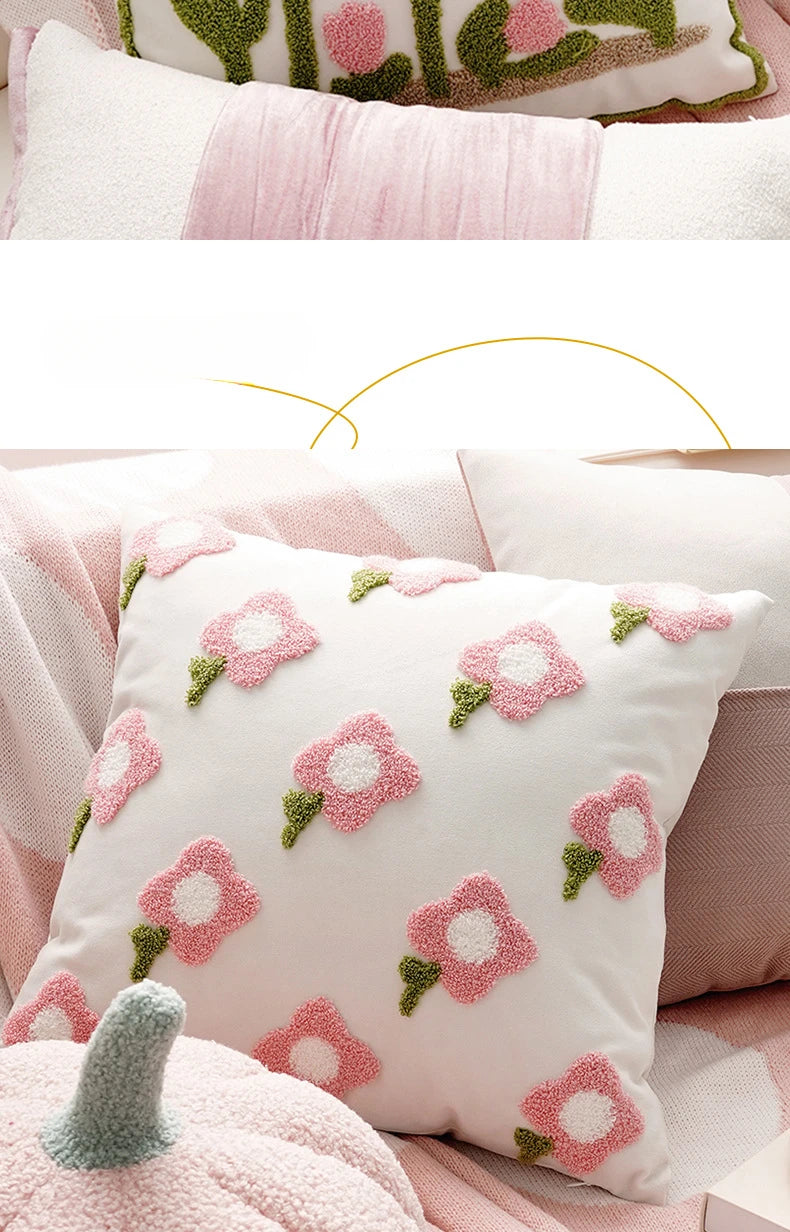 Dekokissenbezug – Gestickter Polyester Quadrat (45X45CM)