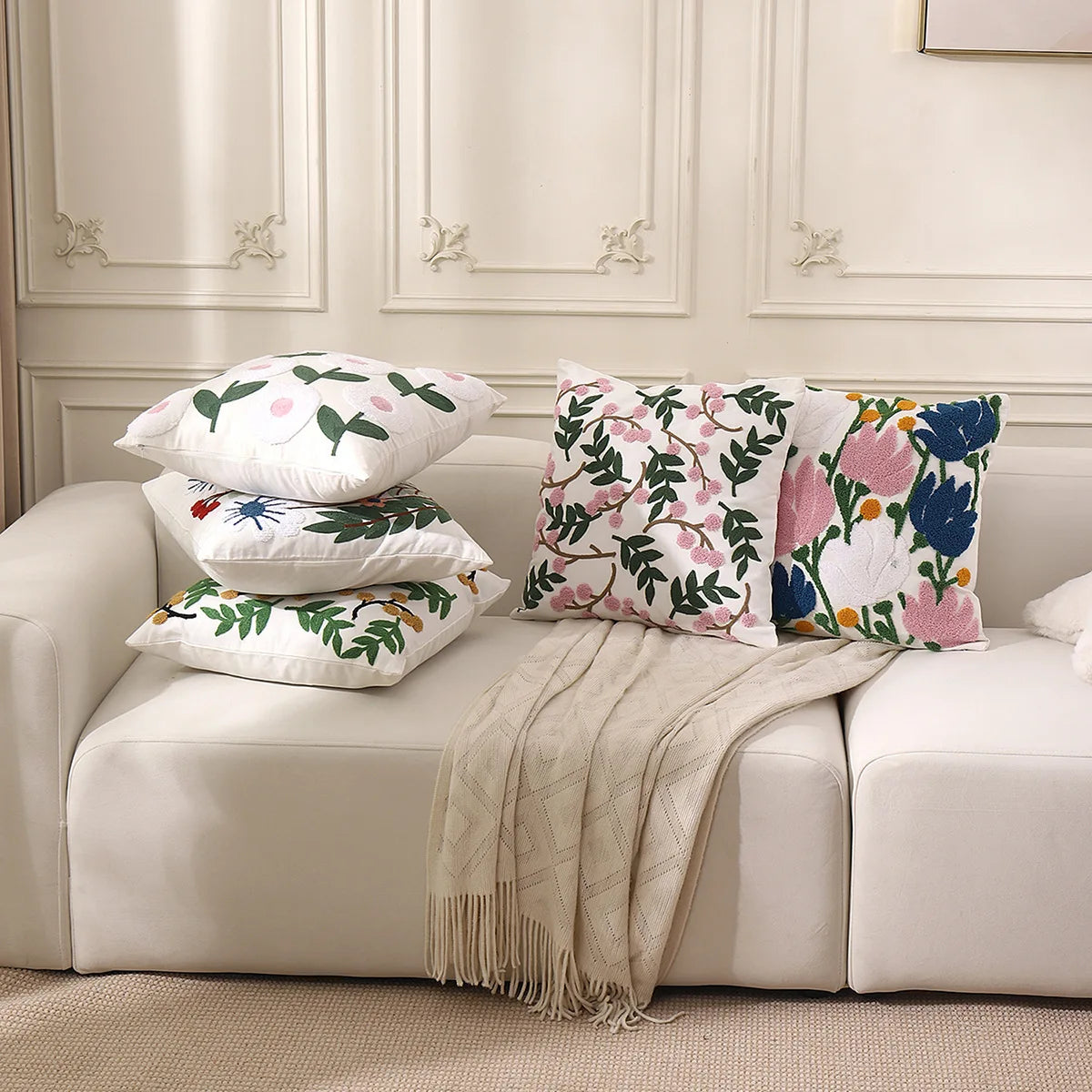 Dekokissenbezug – Rustikaler Strickstil – 45x45cm