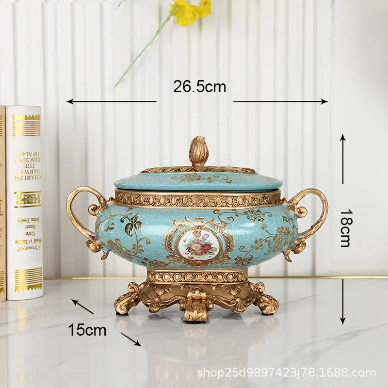 Dekorative Harzvase - Vintage-Stil - 30x21x28cm