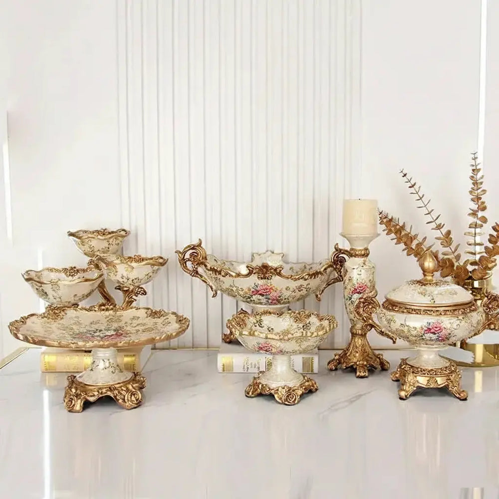 Dekorative Harzvase - Vintage-Stil - 30x21x28cm