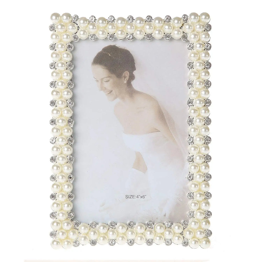 Dekorativer Bilderrahmen – Perlen & Diamanten – 7” Tisch