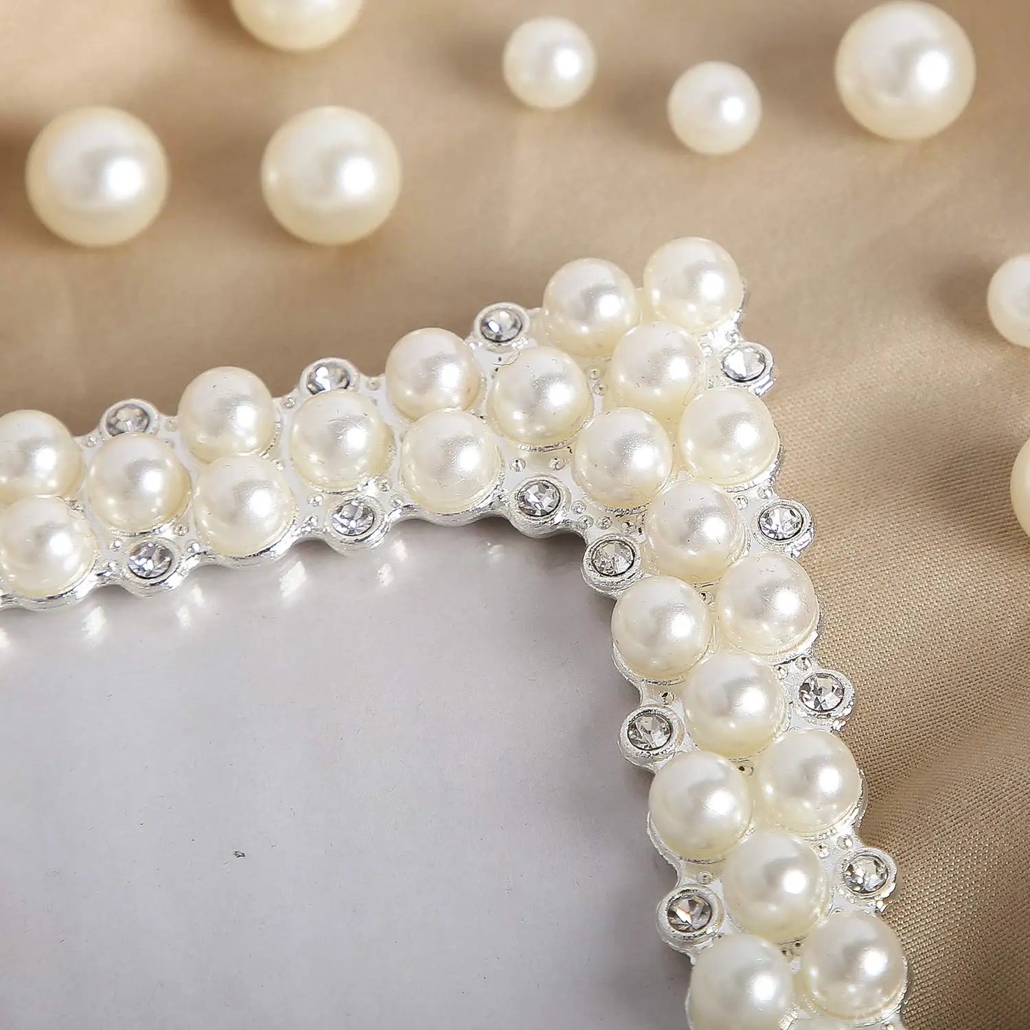 Dekorativer Bilderrahmen – Perlen & Diamanten – 7” Tisch