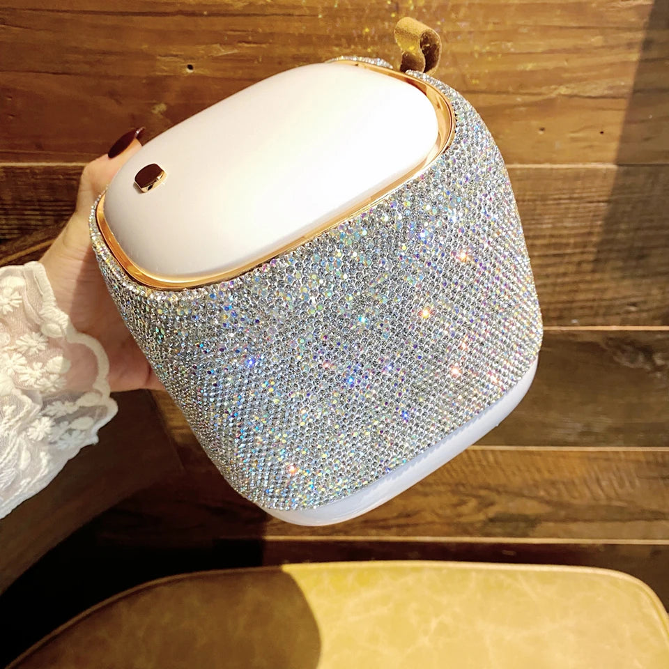 Desktop Mülleimer – Strass Design – 13 x 13.5cm