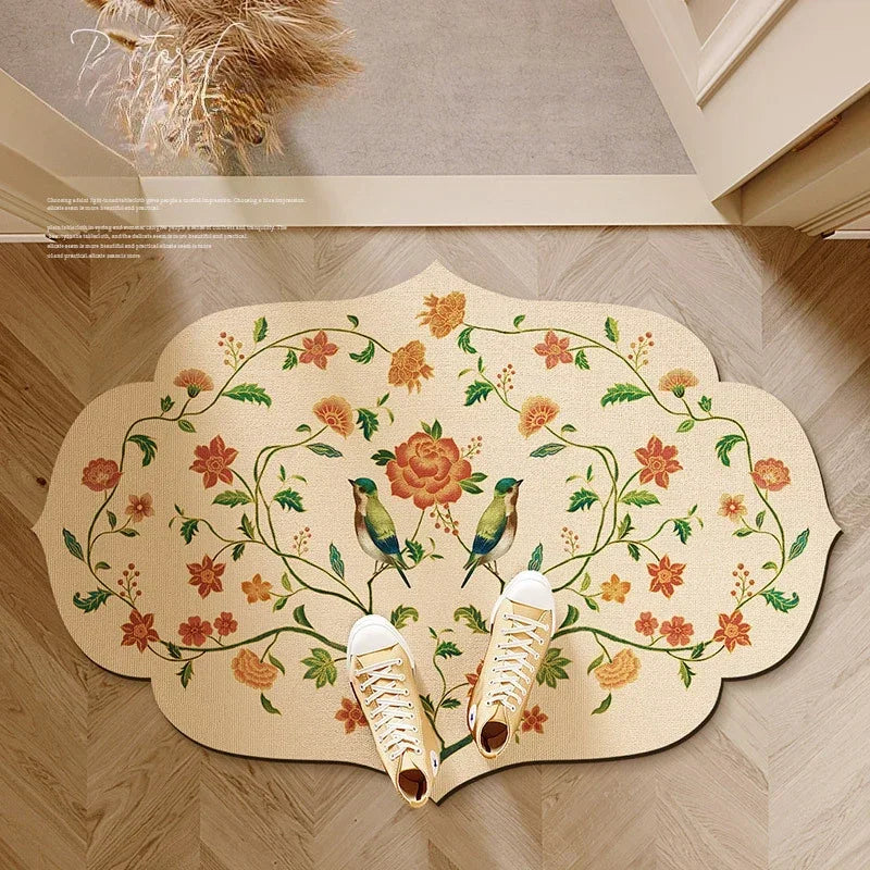 Rustikale Diatomeenerde Badematte aus Gummi, Farbe: Gefärbter blauer Mantel, Grösse: 60X90cm