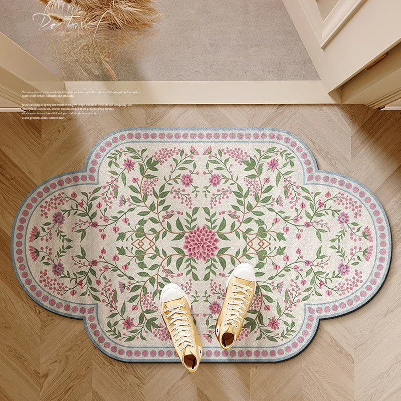 Rustikale Diatomeenerde Badematte blau rutschfest 50X80 cm