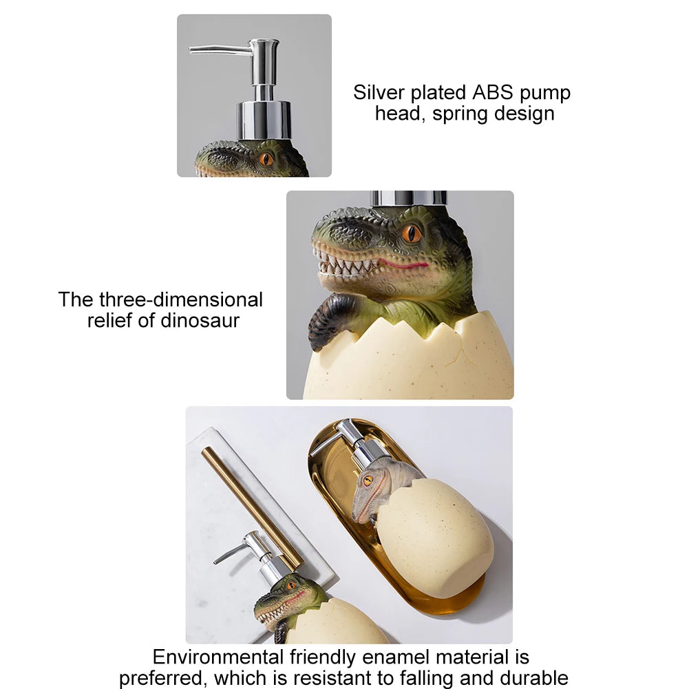 Dinosaurier Seifenspender – ABS Emaille – Ideal für Badezimmer
