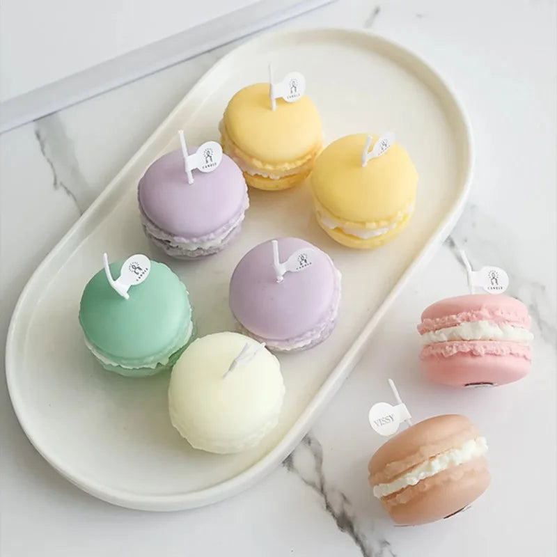Duftkerze – Handgefertigte Macaron-Art – 4x5 cm