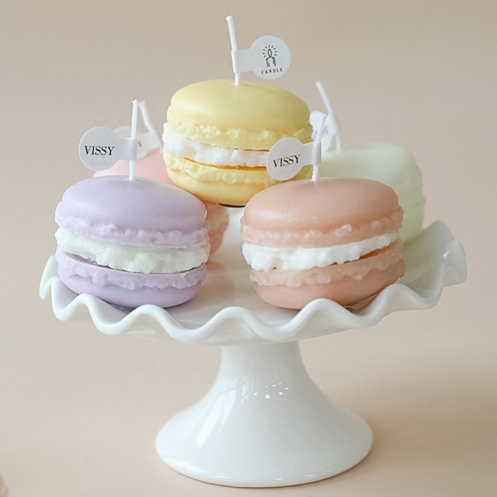 Duftkerze – Macaron Design – 4x5cm, Bunte Flamme