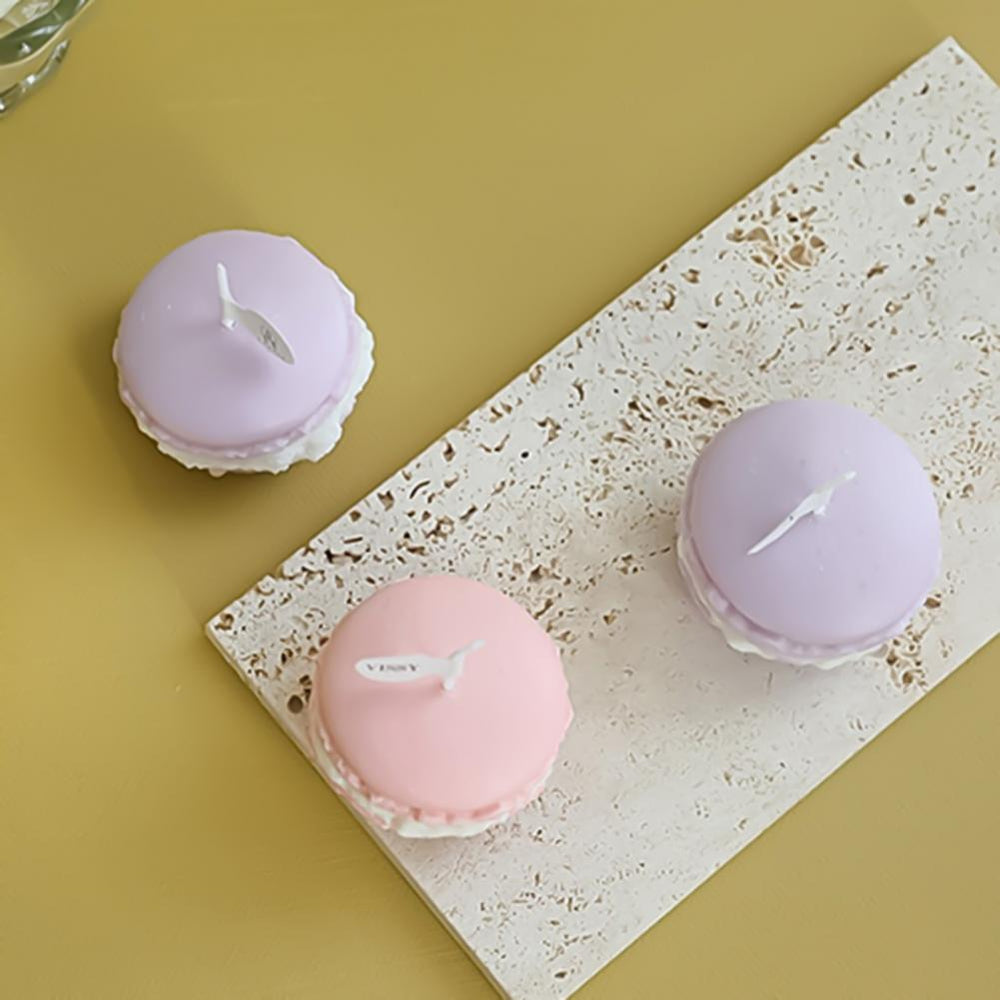 Duftkerze – Macaron Design – 4x5cm, Bunte Flamme