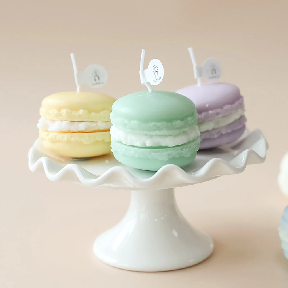 Duftkerze – Macaron Design – 4x5cm, Bunte Flamme