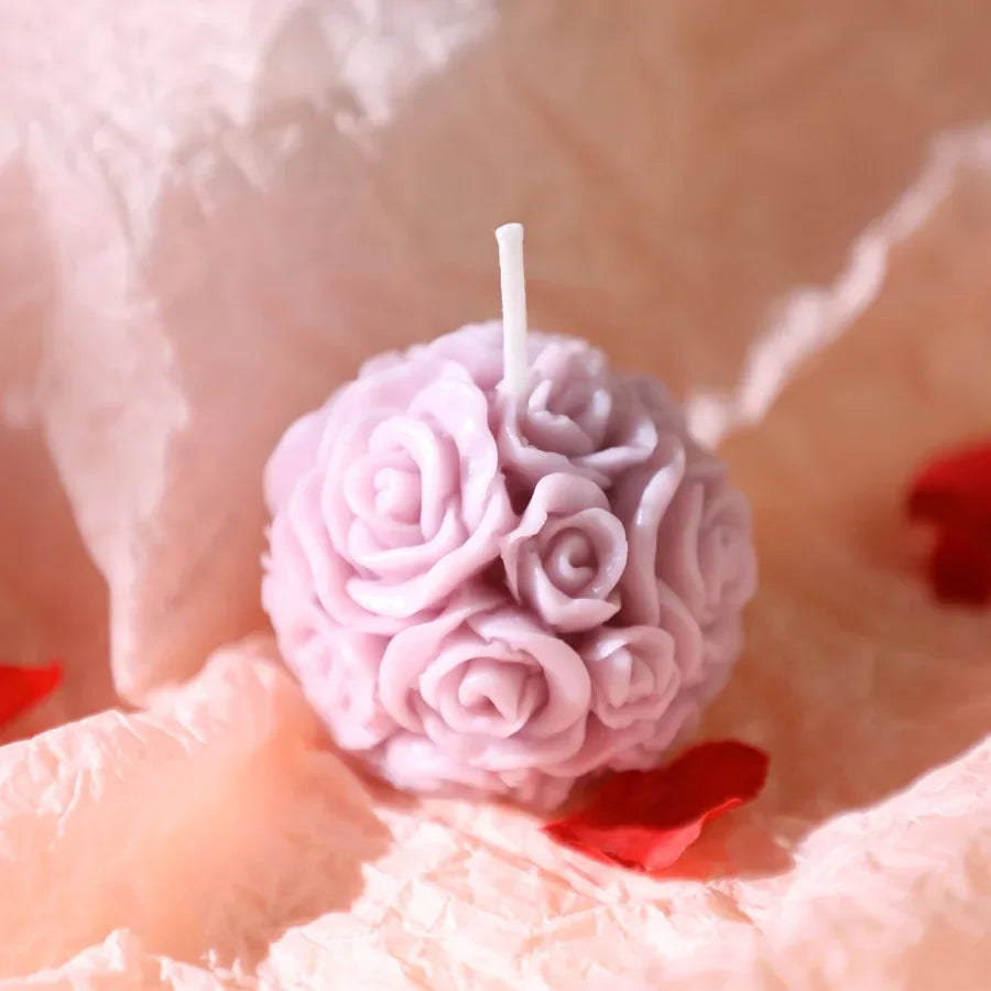 Duftkerze Rose – Handgemacht Sojawachs-Blume