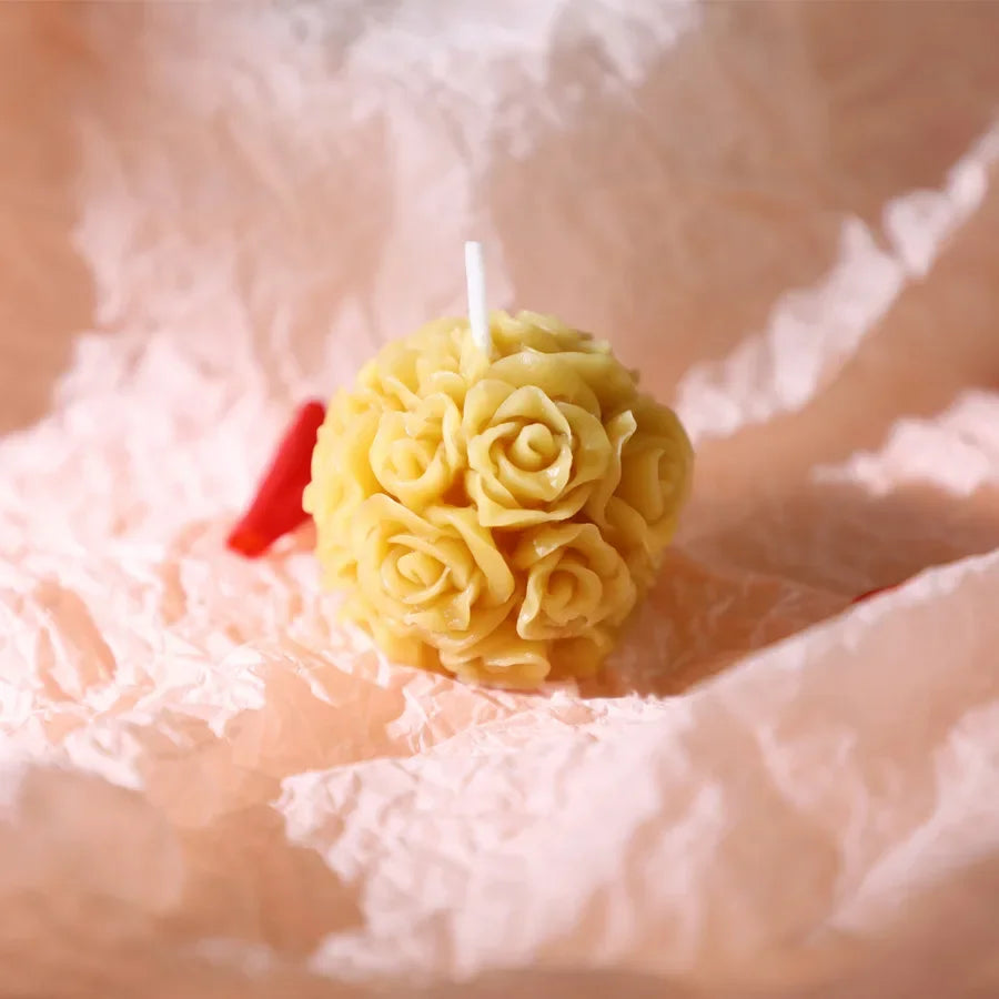 Duftkerze Rose – Handgemacht Sojawachs-Blume