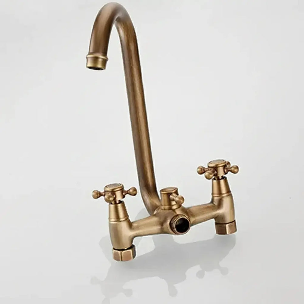 Duscharmatur – Antik Messing – Wandmontage 30cm