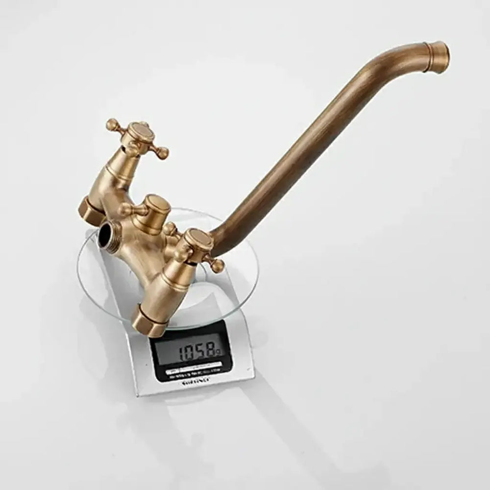 Duscharmatur – Antik Messing – Wandmontage 30cm