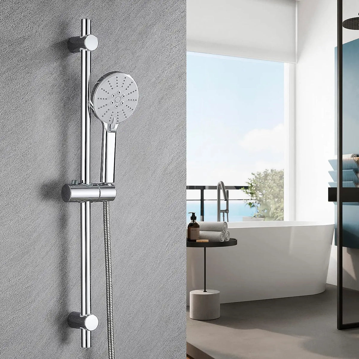 Duschkopf-Set – Gold-Design – Verstellbare Halterung