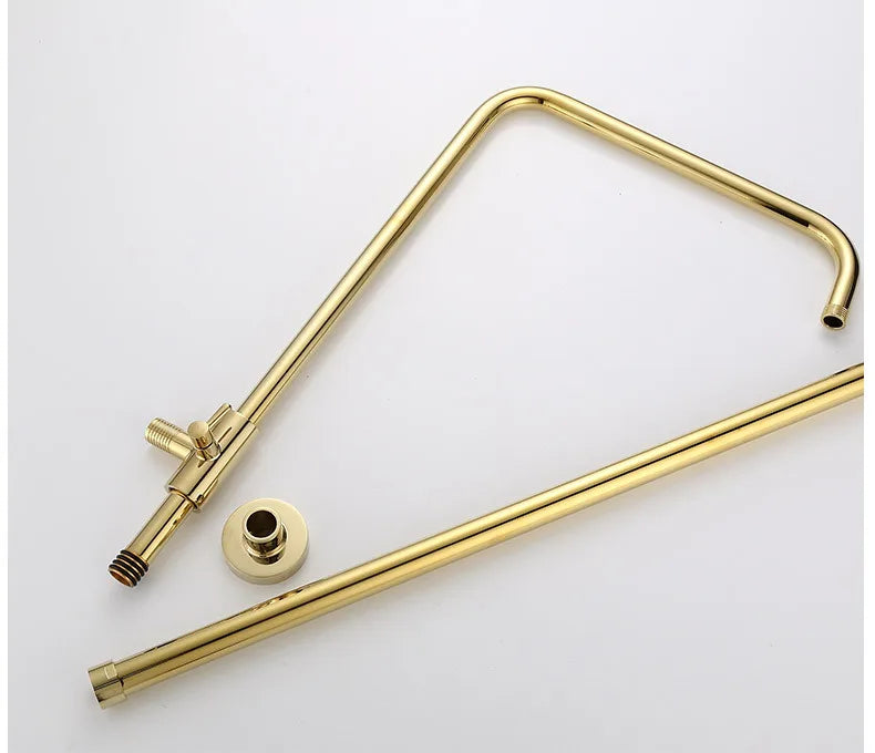 Duschset – Gold Titan Wandmontage