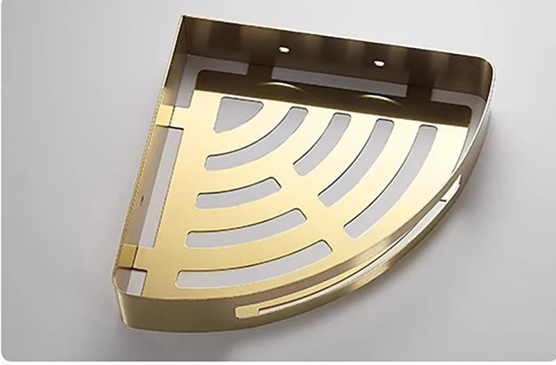 Eckregal – Gebürstetes Gold – Edelstahl