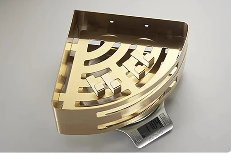 Eckregal – Gebürstetes Gold – Edelstahl