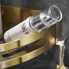 Eckregal – Gebürstetes Gold – Edelstahl