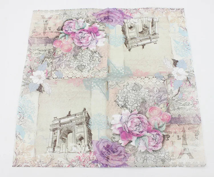 Eiffelturm Servietten – Holzfaser 33x33cm