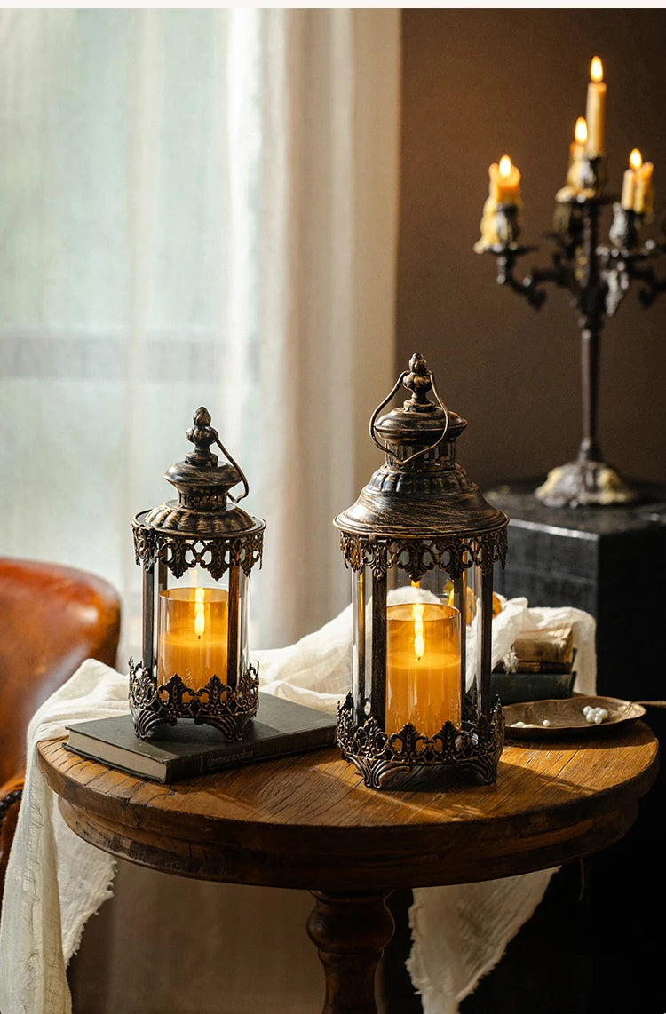 Eisen-Glaskerzenhalter – Marokkanischer Stil – Hängend