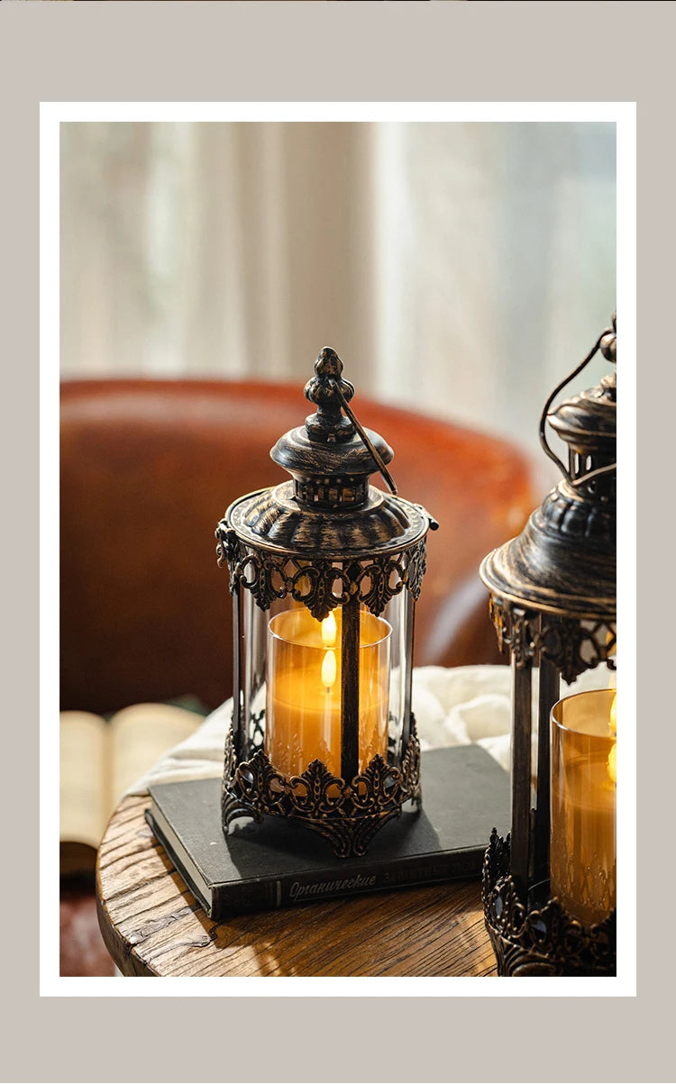 Eisen-Glaskerzenhalter – Marokkanischer Stil – Hängend