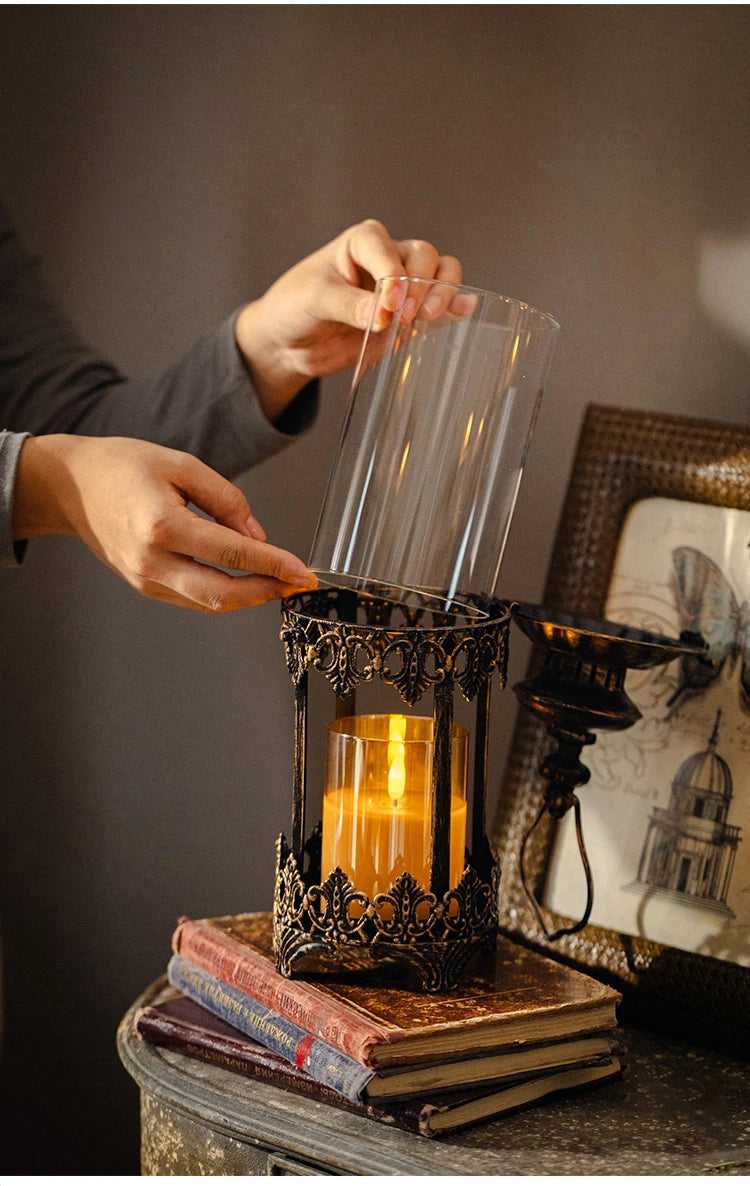 Eisen-Glaskerzenhalter – Marokkanischer Stil – Hängend