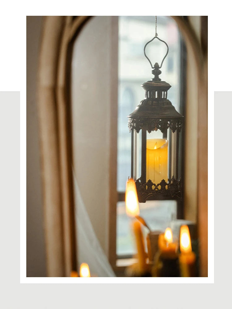 Eisen-Glaskerzenhalter – Marokkanischer Stil – Hängend