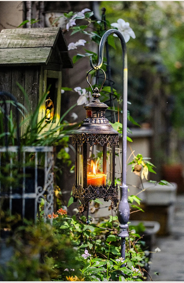 Eisen-Glaskerzenhalter – Marokkanischer Stil – Hängend