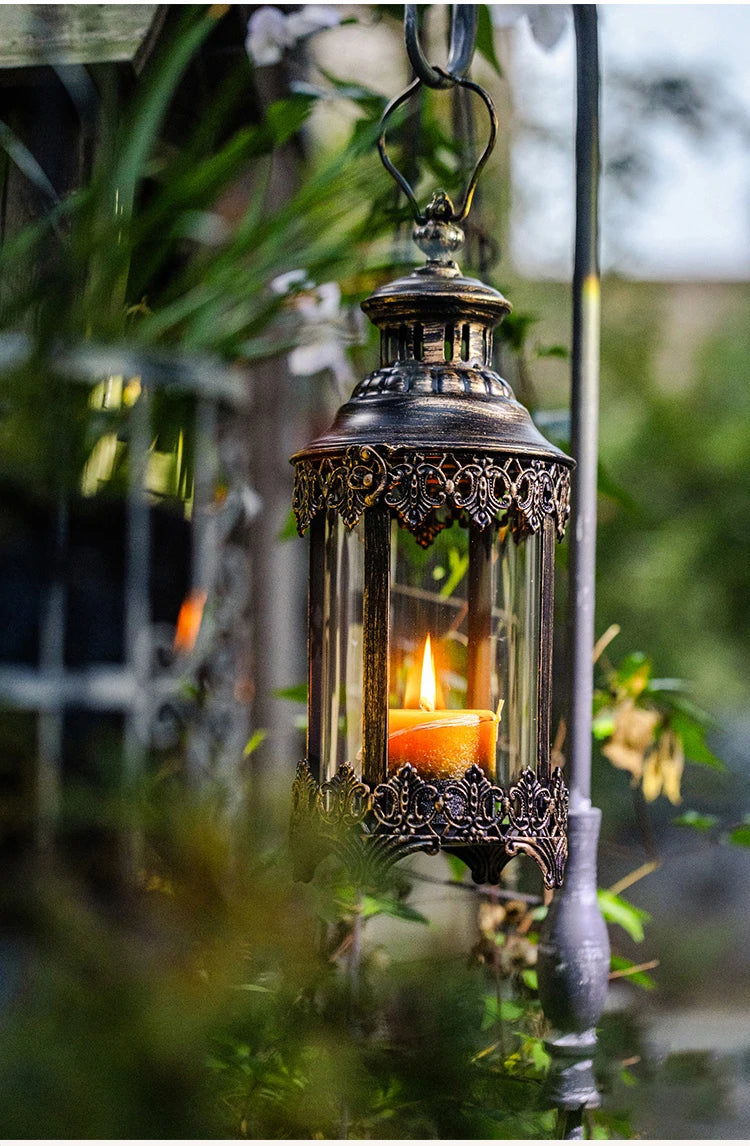 Eisen-Glaskerzenhalter – Marokkanischer Stil – Hängend