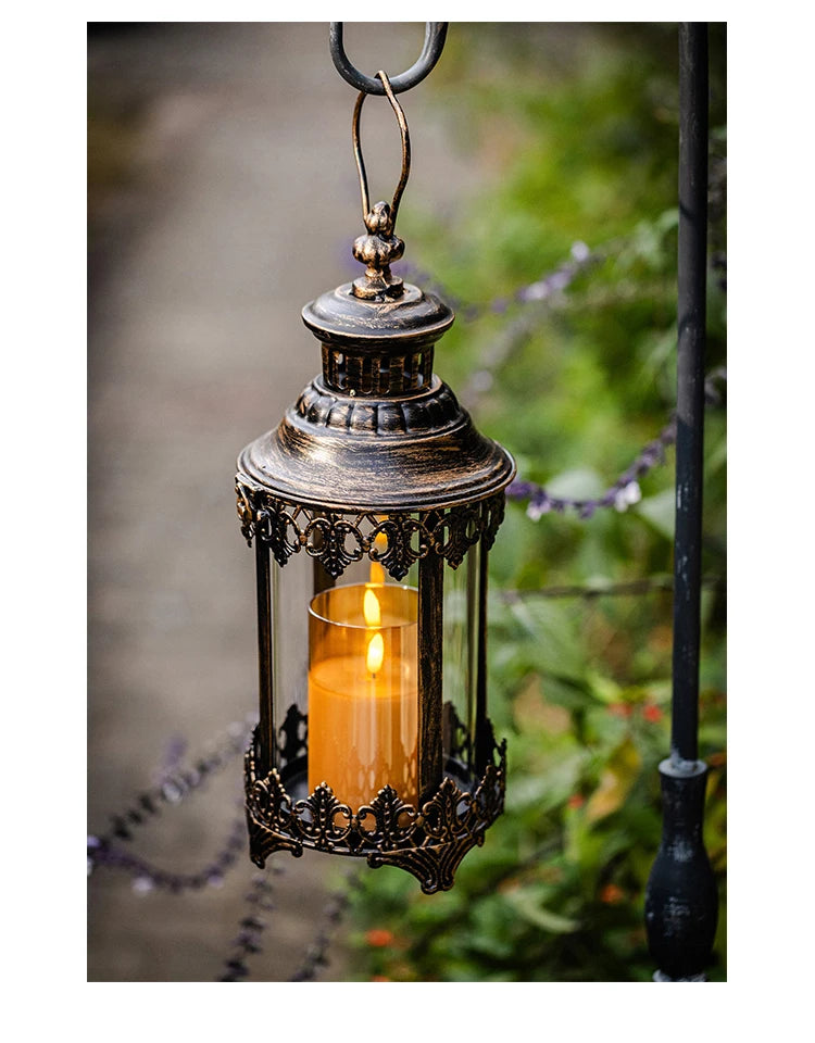 Eisen-Glaskerzenhalter – Marokkanischer Stil – Hängend