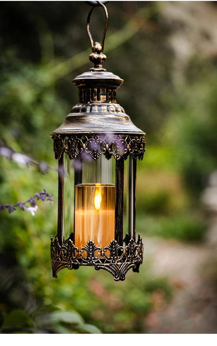 Eisen-Glaskerzenhalter – Marokkanischer Stil – Hängend