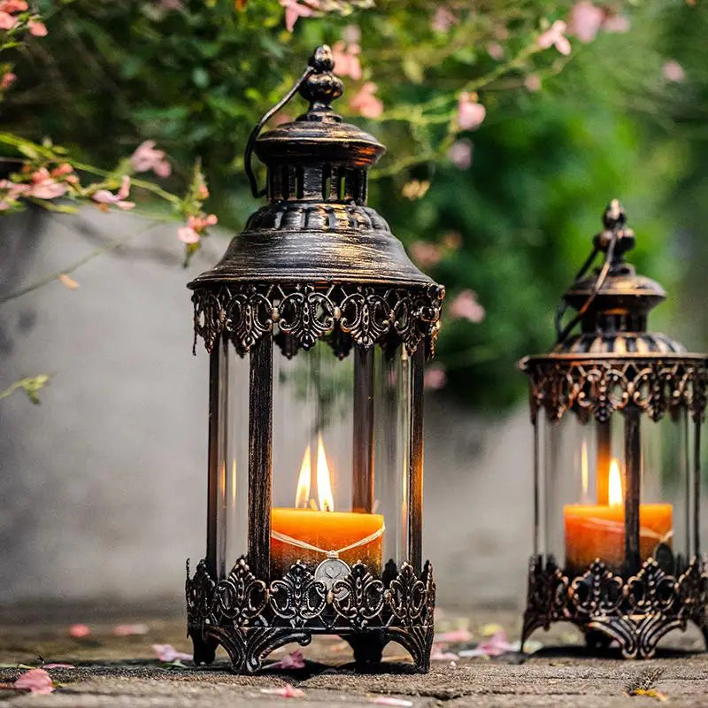 Eisen-Glaskerzenhalter – Marokkanischer Stil – Hängend