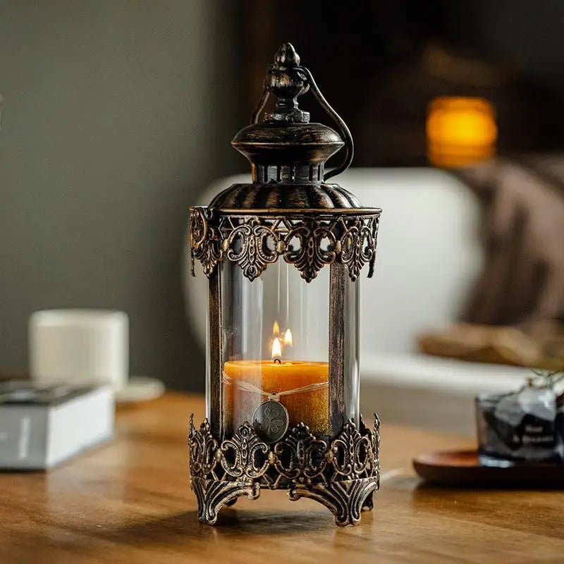 Eisen-Glaskerzenhalter – Marokkanischer Stil – Hängend