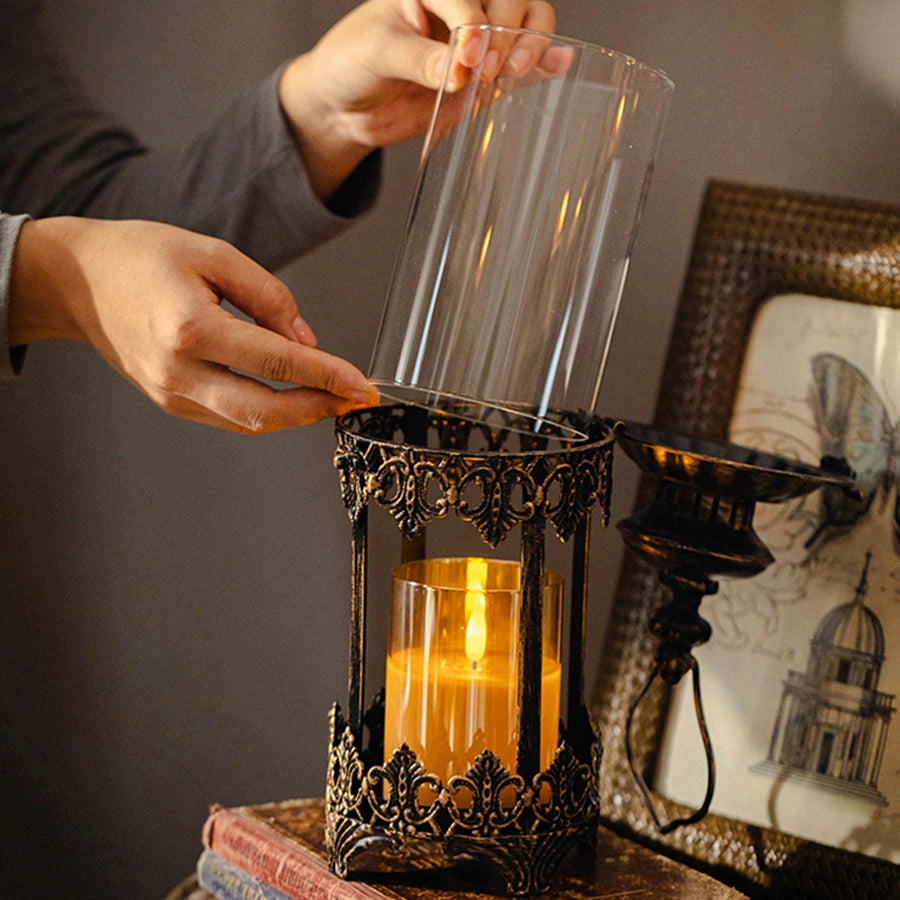 Eisen-Glaskerzenhalter – Marokkanischer Stil – Hängend