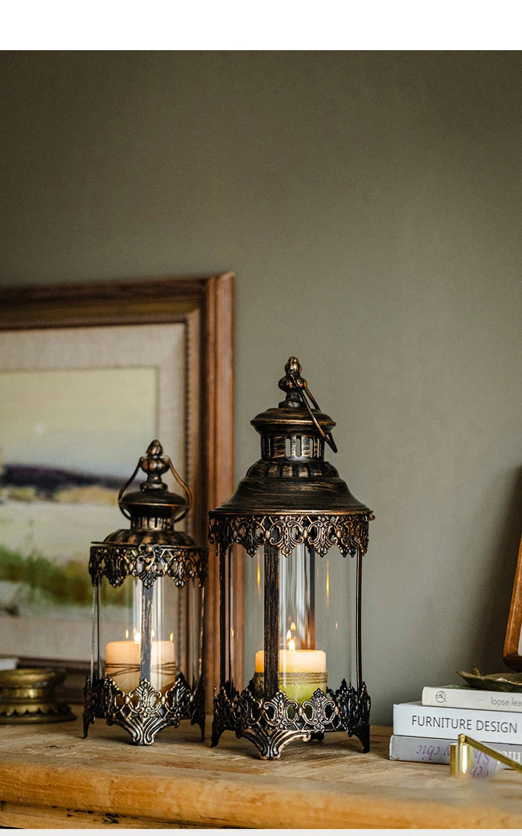 Eisen-Glaskerzenhalter – Marokkanischer Stil – Hängend
