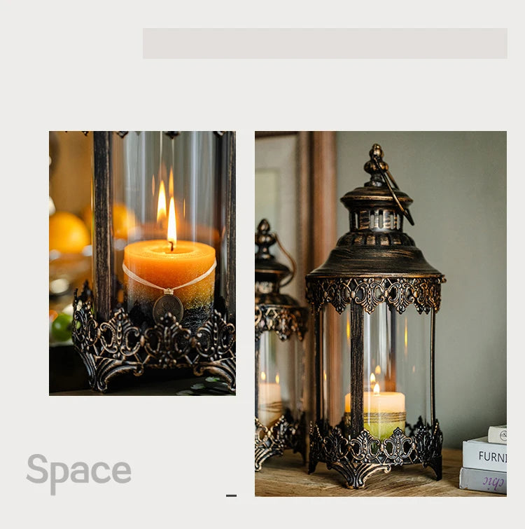 Eisen-Glaskerzenhalter – Marokkanischer Stil – Hängend