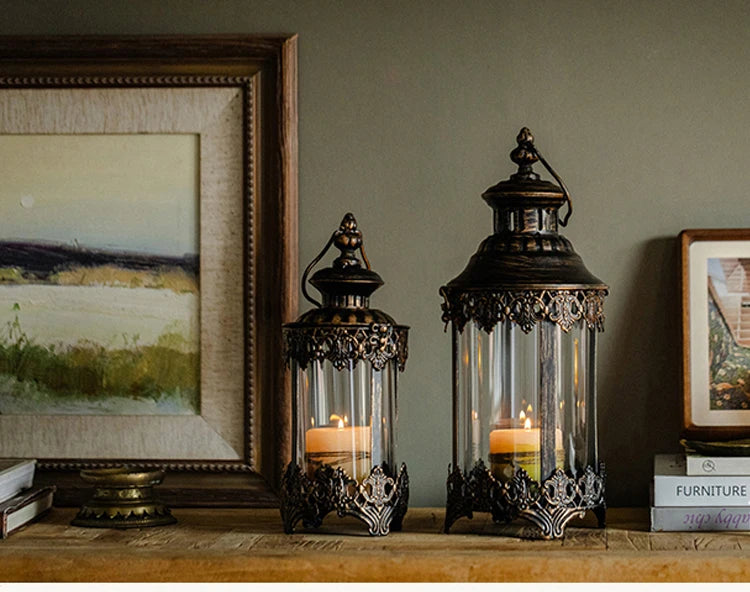 Eisen-Glaskerzenhalter – Marokkanischer Stil – Hängend