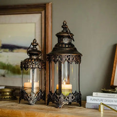 Eisen-Glaskerzenhalter – Marokkanischer Stil – Hängend