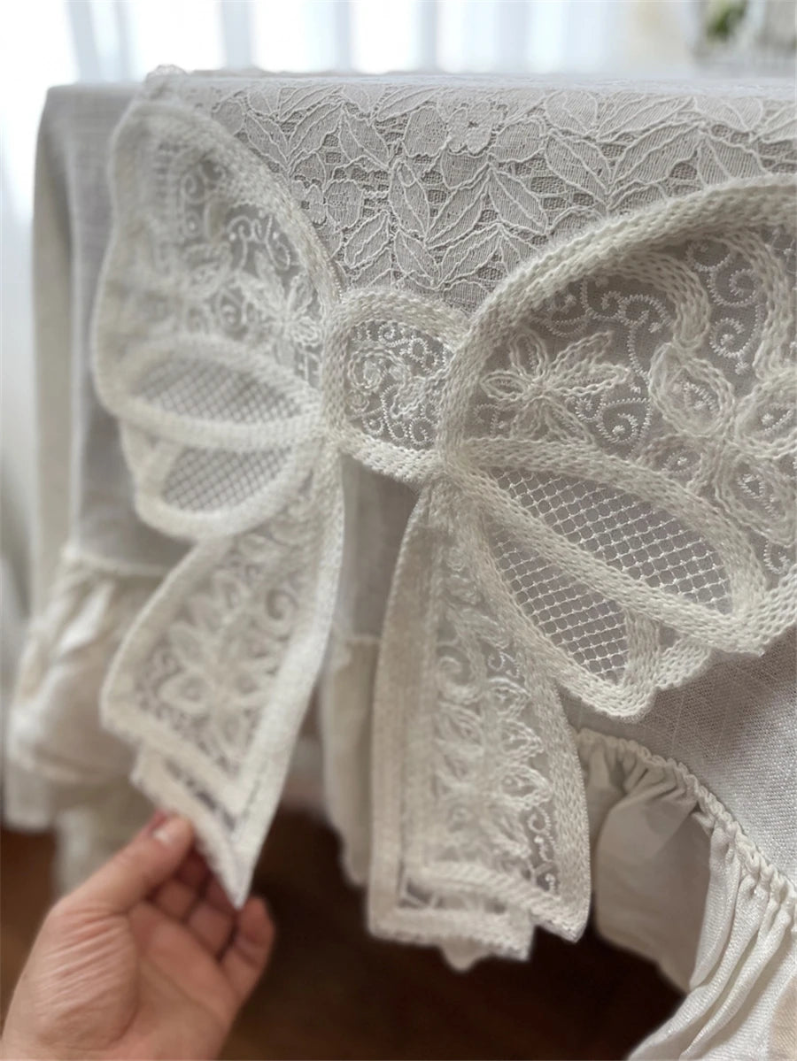 Elegante Spitzen-Tischläufer – Französisches Design – 30x190cm