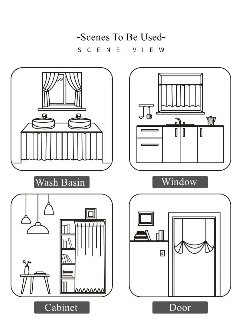 Elegante Vorhänge – Beiges Spitzen-Design – W100xH45cm bis W200xH60cm