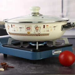 Emaille-Kochtopf – Stilvoller Glasdeckel – Mehrere Grössen