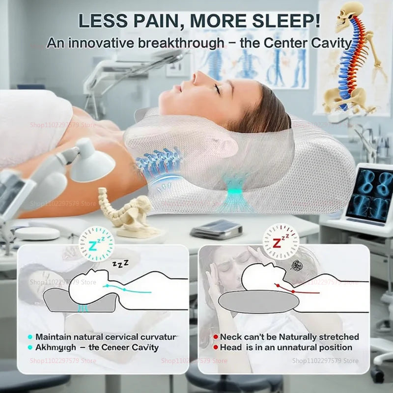 Ergonomisches Nackenkissen – Memory Foam, Duale Höhen