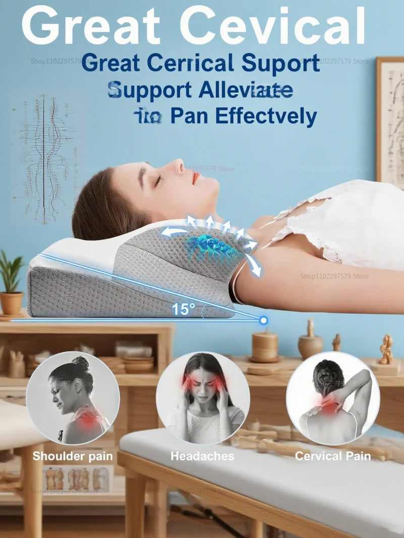 Ergonomisches Nackenkissen – Memory Foam, Duale Höhen