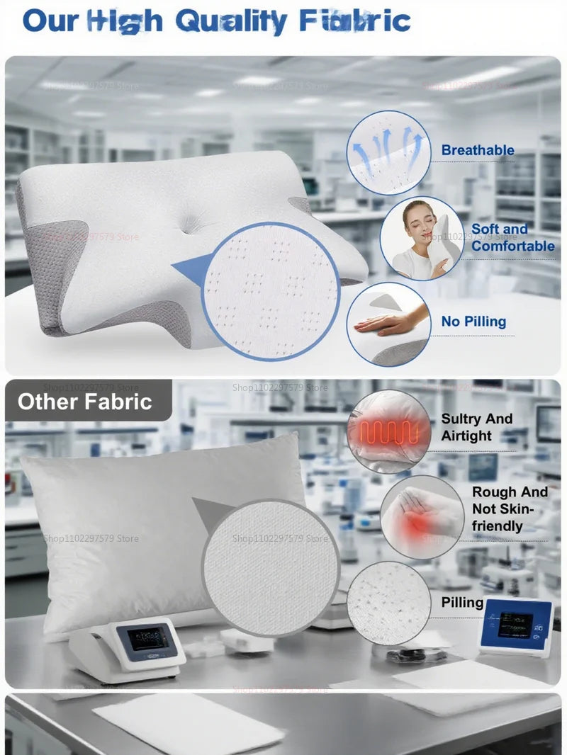 Ergonomisches Nackenkissen – Memory Foam, Duale Höhen