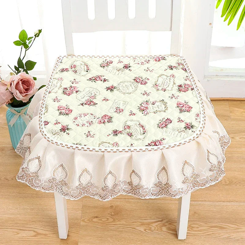 Esszimmerstuhlbezug mit floraler Spitze, Stil 1, 43x45cm