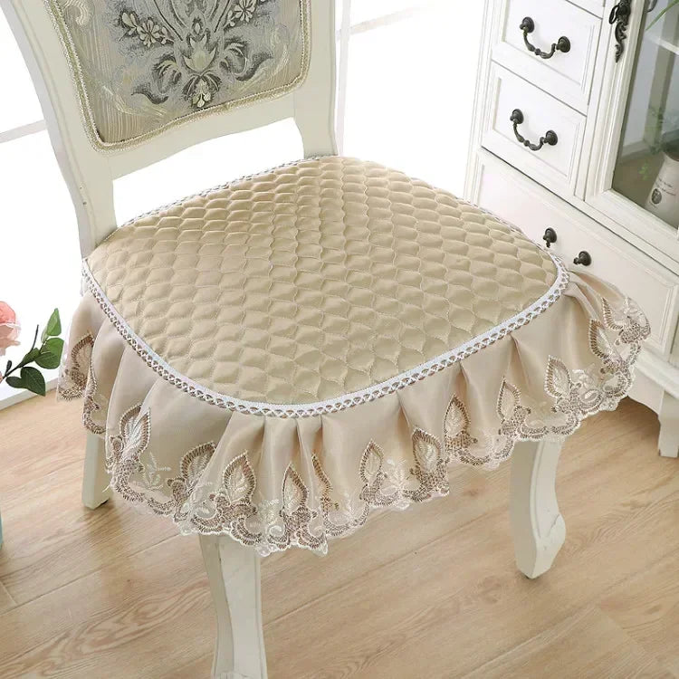 Esszimmerstuhlbezug mit floraler Spitze im Landhausstil, Stil 1, 43x45cm