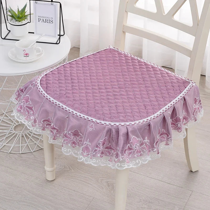 bestickter spitzenstuhlbezug florales muster stil 1 45x50 cm